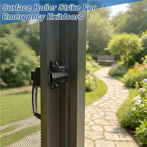 2 Pack Black Aluminum Screen Storm Door Push Button , Replacement Handle for 5/8"-1-1/4" Thick Doors 2