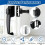 2 Pack Black Aluminum Screen Storm Door Push Button , Replacement Handle for 5/8"-1-1/4" Thick Doors 4