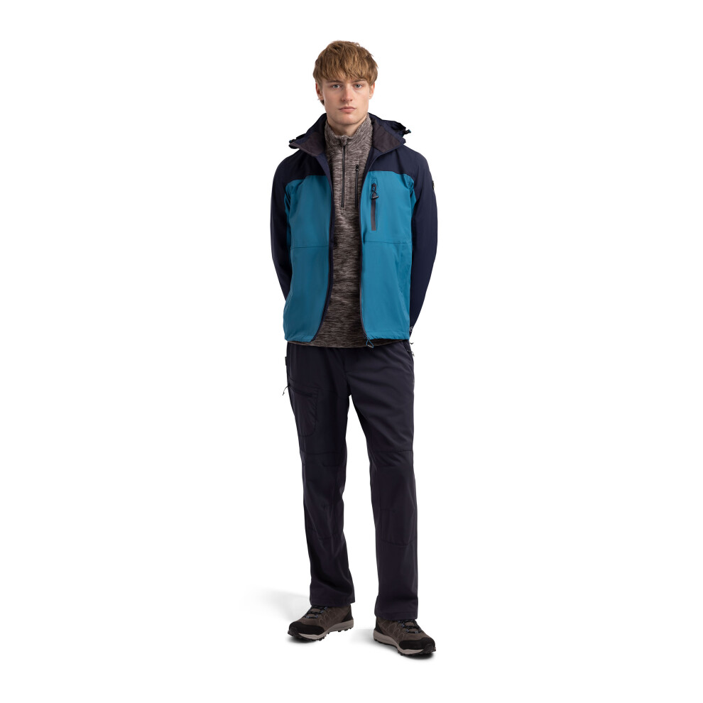 Trespass (M, Bondi Blue) Mens Waterproof Jacket Zip Hood Curbridge - Image 3