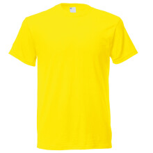 (Medium, Bright Yellow) Mens Short Sleeve Casual T-Shirt