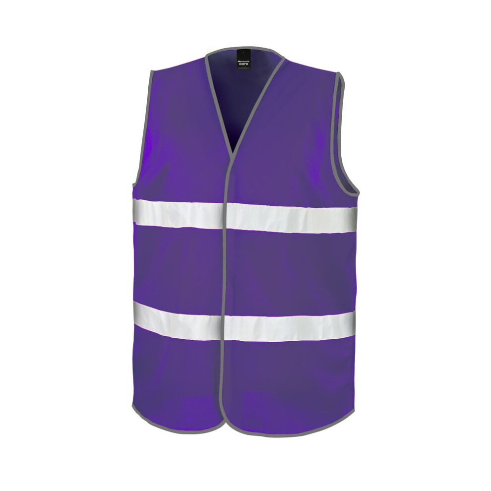 Result (2Xl, Purple) Core Adult Unisex Motorist Hi-Vis Safety Vest
