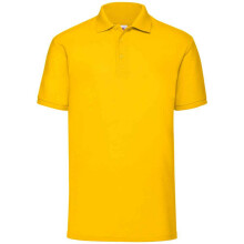 (L, Sunflower) Fruit of the Loom Mens Pique Polo Shirt