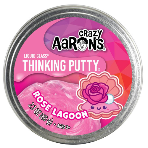 Crazy Aaron's Rose Lagoon Thinking Putty 3.5" Tin 1