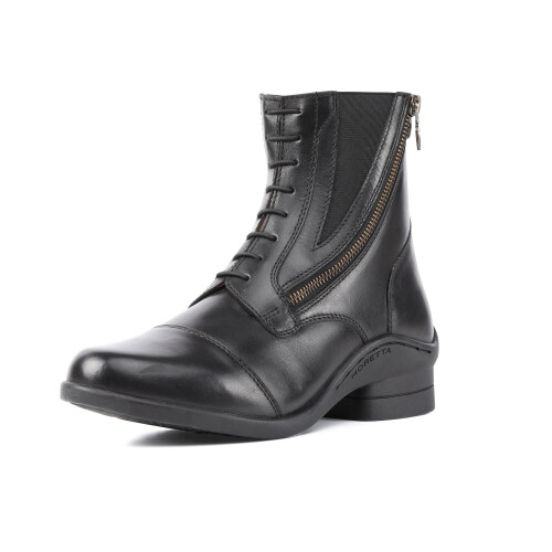 (7 UK, Black) Moretta Womens/Ladies Alessia Grain Leather Paddock Boots