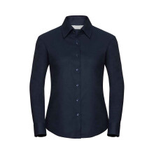 (4XL, Bright Navy) Russell Womens/Ladies Oxford Easy-Care Long-Sleeved Shirt