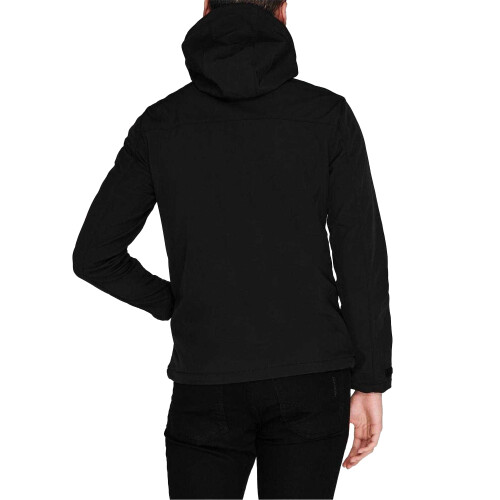 Farah (S, Deep Black) Farah Mens Logo Polyester Full Zip Hoodie 1