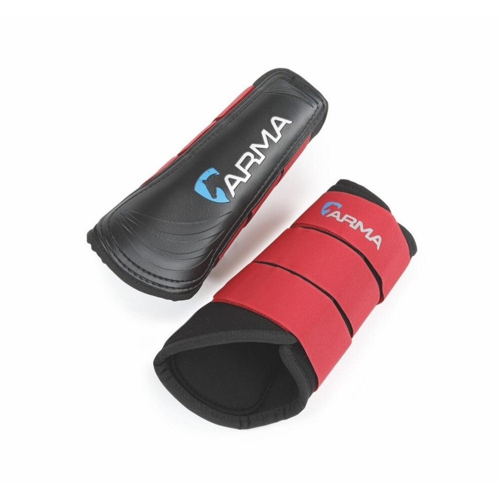 Photos - Climbing Gear ARMA   Neoprene Horse Brushing Boots (X Full, Deep Red)