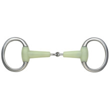 (4.5in, Pale Green) Shires Equikind Flat Jointed Horse Eggbutt Snaffle Bit