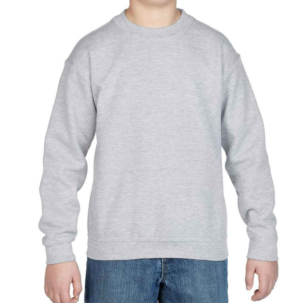 Gildan (7-8 Years, Sports Grey) Childrens/Kids Heavy Blend Drop Shoulder Sweatshirt