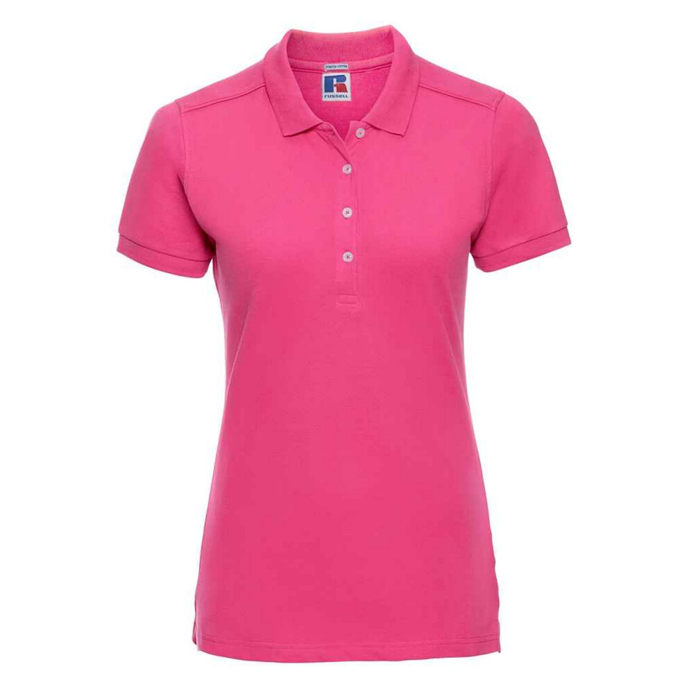 Russell (Xs, Fuchsia) Womens/Ladies Pique Stretch Polo Shirt