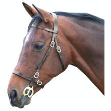 (Full, Havana) Blenheim Leather Plain Horse Inhand Bridle