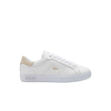 (4 UK, White) Lacoste Womens/Ladies Powercourt 2.0 Leather Trainers