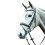 (Full, Black) Collegiate Mono Crown Padded Raised Leather Flash Bridle 2