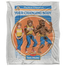 (152cm x 127cm, Grey/Multicoloured) Steven Rhodes Your Changing Body Soft Touch Blanket