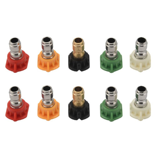 10Pcs Pressure Washer Spray Nozzles 1/4 Quick Connection Spray Tip Set (4.0 Gpm) Multiple Degrees 1