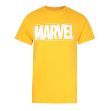 (XL, Yellow Gold) Marvel Mens Logo T-Shirt