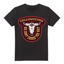 (XL, Military Green/White/Yellow) Yellowstone Unisex Adult We Don't Choose The Way T-Shirt