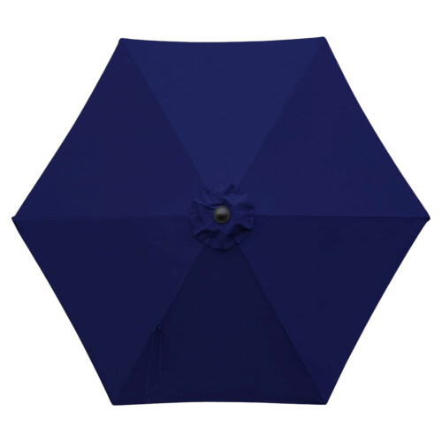 (Navy Blue) 2.7m Wind Up Parasol - Beige 2