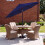 (Navy Blue) 2.7m Wind Up Parasol - Beige 7