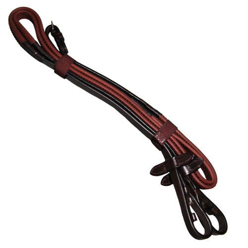 (54in, Brown) Collegiate Flexi Grip Reins IV