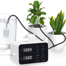 Automatic Watering System for Indoor Plants, Drip Irrigation Kit with 30-Day Timer, LED Display, Rechargeable Plant Self Watering System for 15 Pots