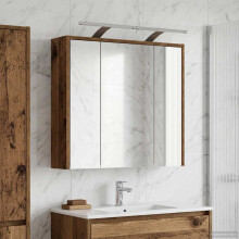 vidaXL Badezimmerspiegelschrank Altholz 63,5 x 16 x 62,5 cm