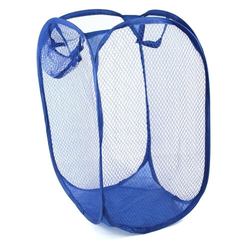 Bag Mesh Storage Portable Foldable Laundry Basket For Capacity Large Bathroom 1