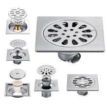(6) Premium Rustproof Floor Drain Anti-Backflow High Hardness Bathroom Shower Drain Sturdy