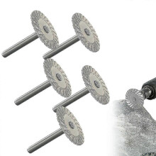 (Sharp, 10pcs) Tarcza diamentowa 40 mm z trzonkiem 6 mm do płytek, granitu, marmuru, ceramiki, grawerowania i cięcia