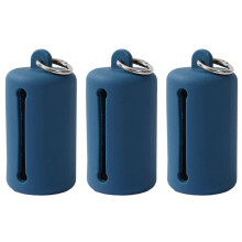 (Navy blue) Bærbar hundebæsjposeholder, myk søppelpose til kjæledyr, passer til alle poser, svart