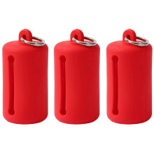 (Red) Bærbar hundebæsjposeholder, myk søppelpose til kjæledyr, passer til alle poser, svart