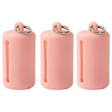 (pale pinkish gray) Bærbar hundebæsjposeholder, myk søppelpose til kjæledyr, passer til alle poser, svart