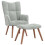 VidaXL vidaXL Relaxing Chair Light Grey Velvet 4