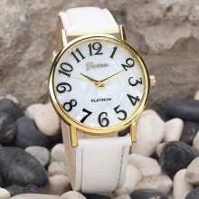 Damklocka Retro Digital Urtavla Läderarmband Quartz Analog Armbandsur Klockor WH Armbandsur Damklocka