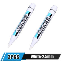 5/1 db olajos fehér filctoll graffiti tollak vízálló, állandó gél ceruza gumiabroncs jegyzetfüzet üvegfestő toll 0,7 mm 1 mm 2,5 mm 2 db -