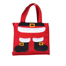 Meno di 5$ Forniture per la conservazione Gnobogi Borsa regalo di Natale Borsa a forma di gamba di Babbo Natale Borsa per caramelle di Natale e
