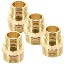 Raccords réglables pour tuyau haute pression, coupleur en acier, raccords rapides pour eau (4 pièces)