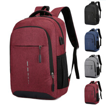 Klassieke, eenvoudige laptoprugzak voor op reis, waterbestendige schooltas (rood)