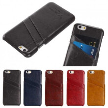 Ag luí le Cás Sealbhóir Cárta iPhone8Plus Retro Black