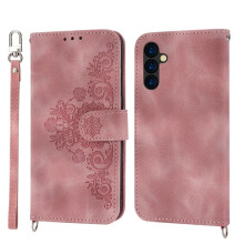 Cás Leathair Fillteach Comhoiriúnach le Samsung Galaxy S25S24S23FE S22Ultra S21S20Plus S10S9S8Plus Note20Ultra, Cás Sparán Bándearg le Sliotáin