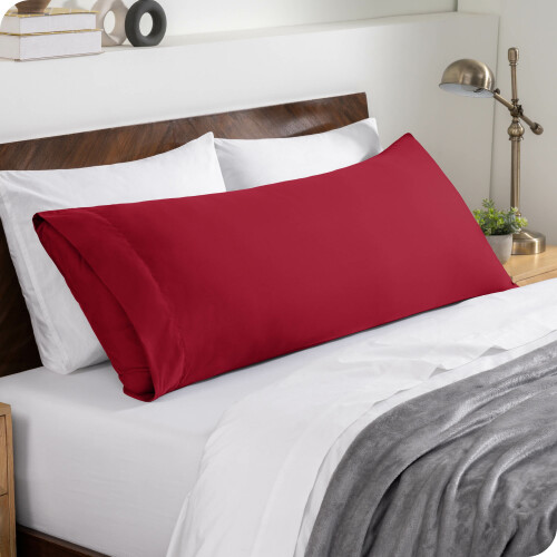 Bare Home lichaamskussensloop - envelopsluiting - ultrazacht - dubbel geborsteld - rood