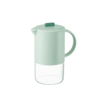 Tragbarer Glaskrug mit Deckel, Küchen-Kaffeekanne mit Griff, Wasserkocher, Teekanne, Kaffeegeschirr, Teegeschirr, 1500 ml, Hellgrün