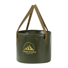 2-pack hopfällbar hink, bärbar vattenbehållare, hopfällbar för camping, fiske, resor, trädgårdsarbete, biltvätt - grön (20 l)