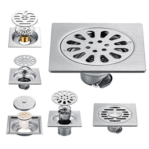 (2) Premium Rustproof Floor Drain Anti-Backflow High Hardness Bathroom Shower Drain Sturdy 1