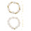 2er-Set elegante Perlenringe für Damen 2