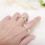 2er-Set elegante Perlenringe für Damen 6