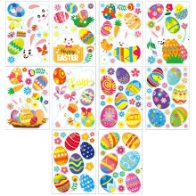 Autocollants Poaug en liquidation, autocollants pour enfants, autocollants lapin de Pâques, poussins, autocollants pour fenêtre, autocollants