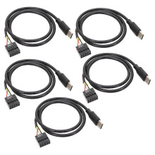 5 phíosa Cábla USB9Pin go USB Cineál C le haghaidh Máthairchlár Ríomhaire go Scáileán Tánaisteach USBC Scáileán LCD PC Cuibheoir Cábla