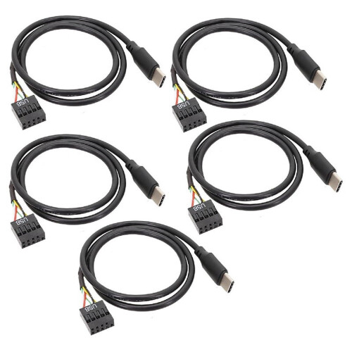 5 τεμάχια καλώδιο USB 9Pin σε USB Type C για μητρική πλακέτα υπολογιστή σε δευτερεύουσα