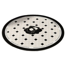 Tapis rond grand format pour salons et chambres, antidérapant et lavable, compatible avec les chambres d'enfants